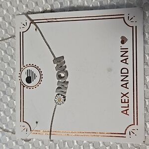 ALEX & ANI " MOM" STERLING SILVER NECKLACE